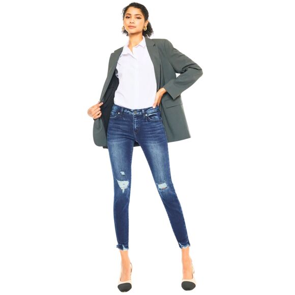 New KanCan Low Rise Super Skinny Jeans Distressed - Picture 7 of 15